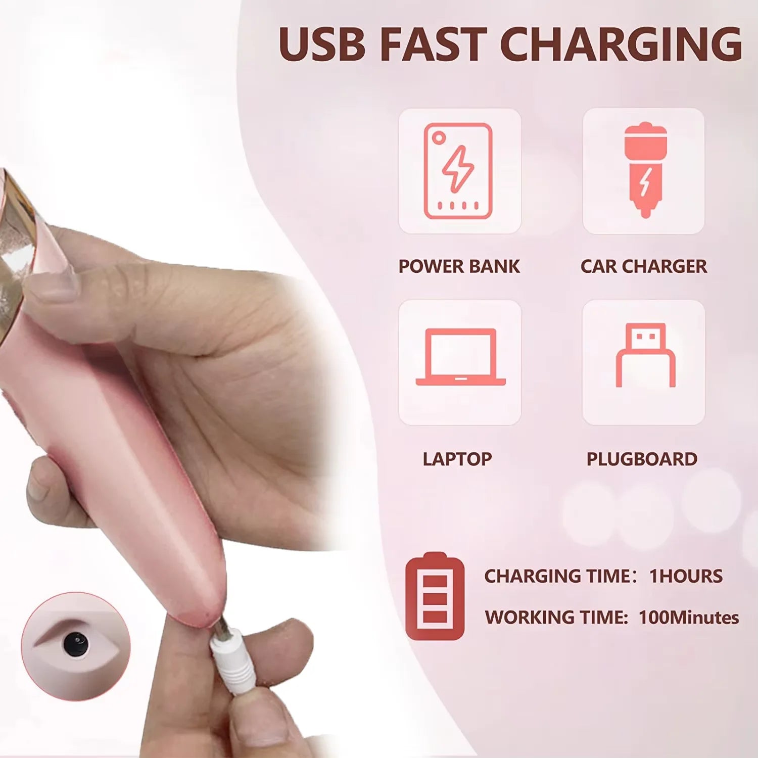 Meroria Pedicure Kit Pro with USB fast charging